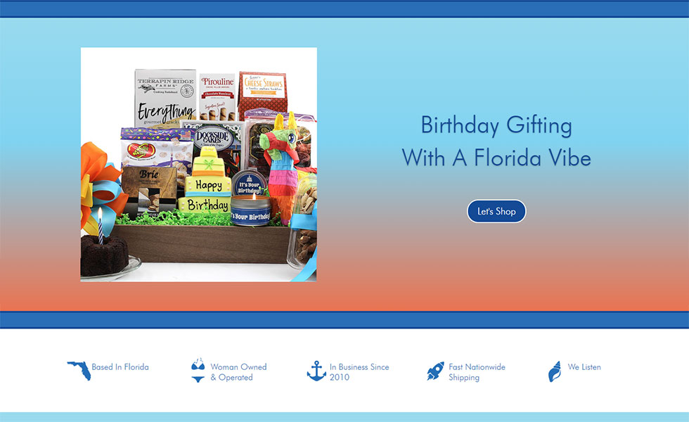 Florida Gift Baskets website screenshot