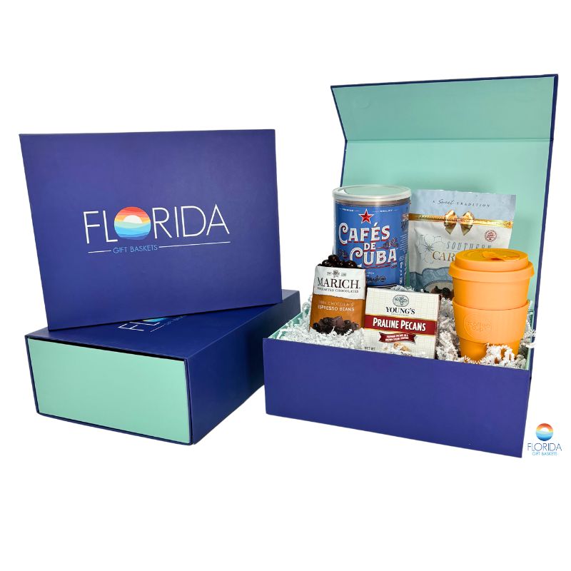 A coffee theme gift box with a Florida vibe!