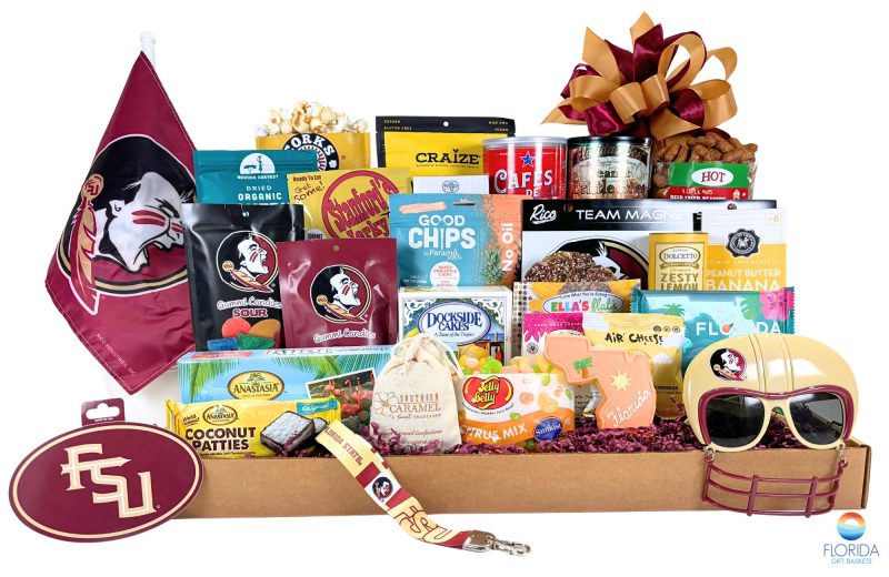 A University Care Package for any FSU student, filled with school pride and snacks for late nights!