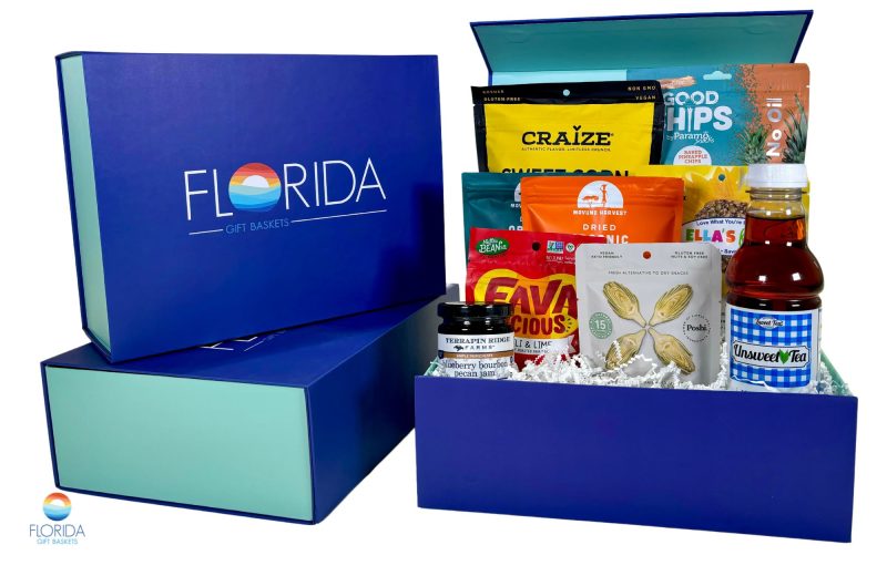 A Vegan gift basket with Florida vibes.