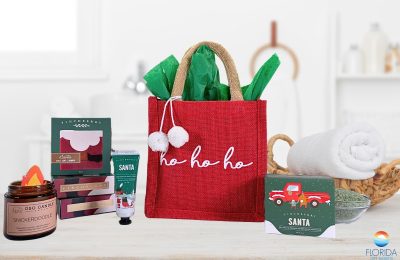 A Holiday Spa Gift delivered in a cute "Ho Ho Ho" tote bag.