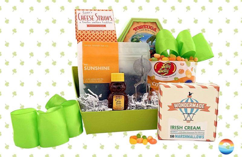 A collection of Florida-made treats with a hint of Irish luck. Contents include Key Lime Rum Cake, Irish Cream Marshmallows, Loose Leaf Tea with Florida Wildflower Honey, and lots more treats to discover!